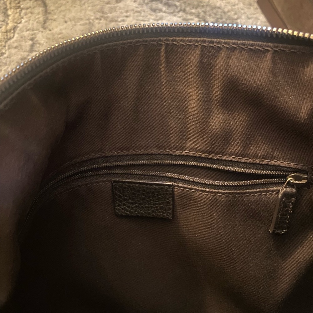 Gucci Beige/Brown Guccissima Patent Leather Abbey D-Ring Crossbody Bag - Picture 7 of 8